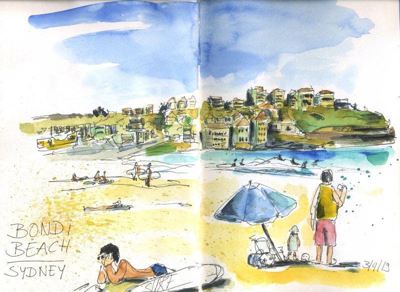 Sydney - Wellenreiten, Sonnenbaden, Plantschen am Bondi Beach