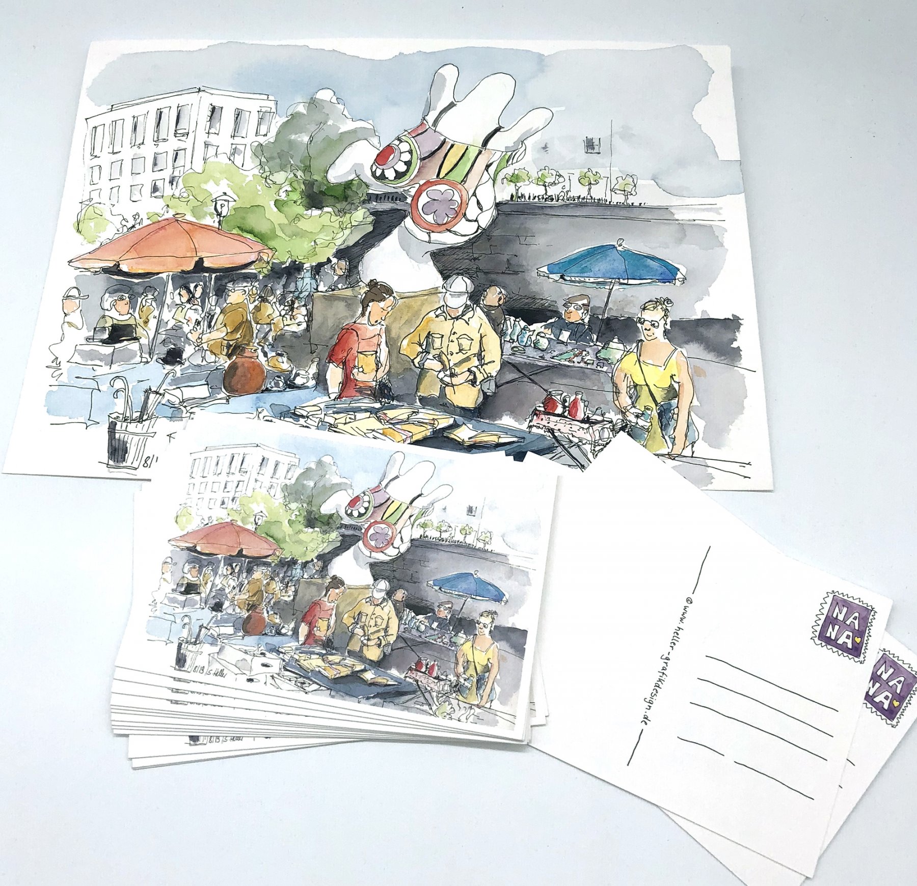 Hannover Flohmarkt: Motivpostkarte