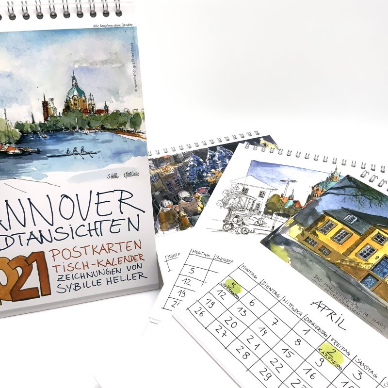 Postkarten Kalender 2021, Hannover