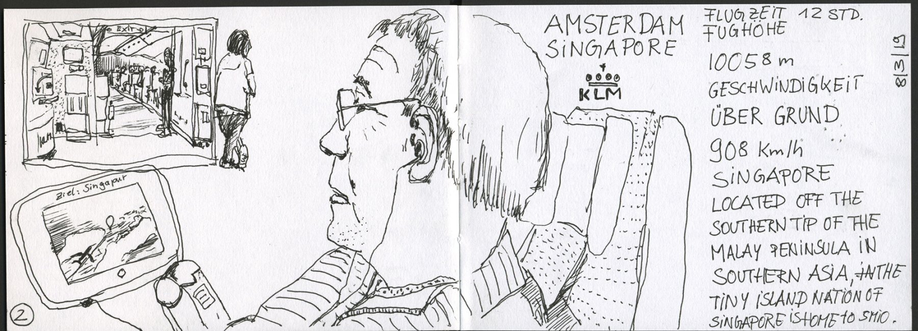 01 Hinflug Australien Amsterdam-Singapur