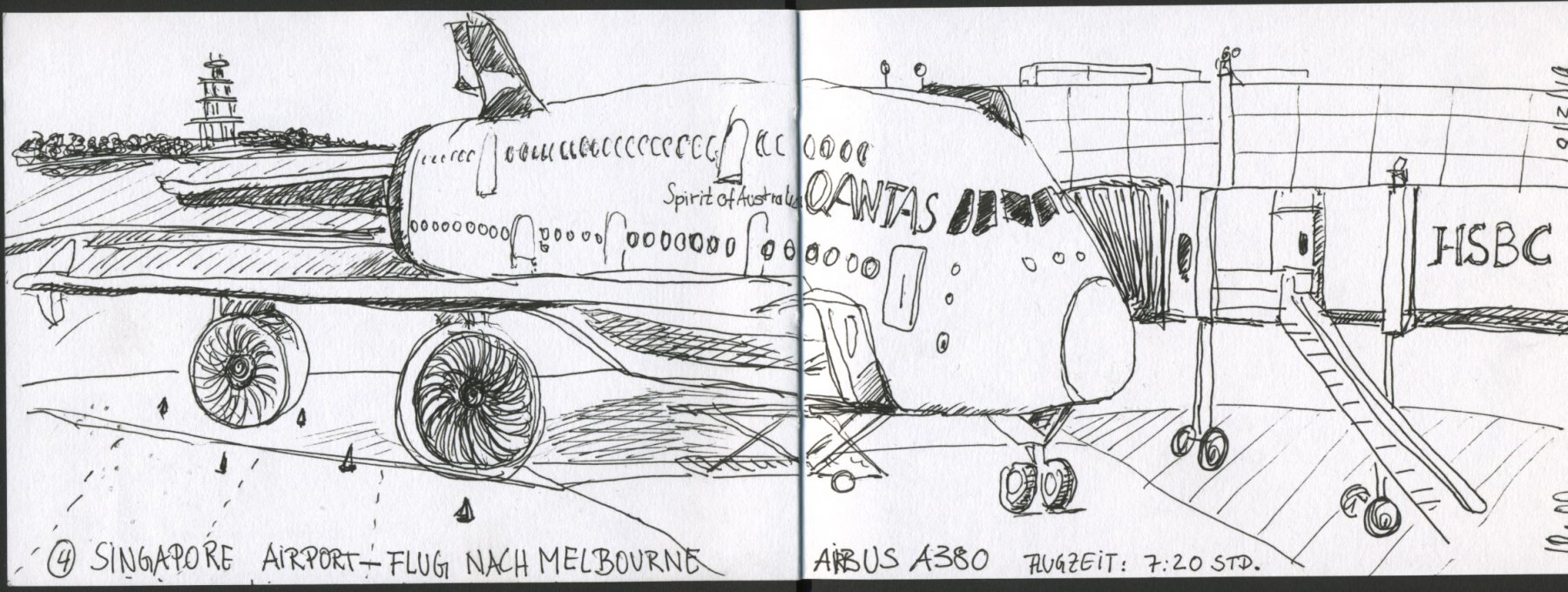 03 Hinflug Australien - Airbus A380 wird beladen