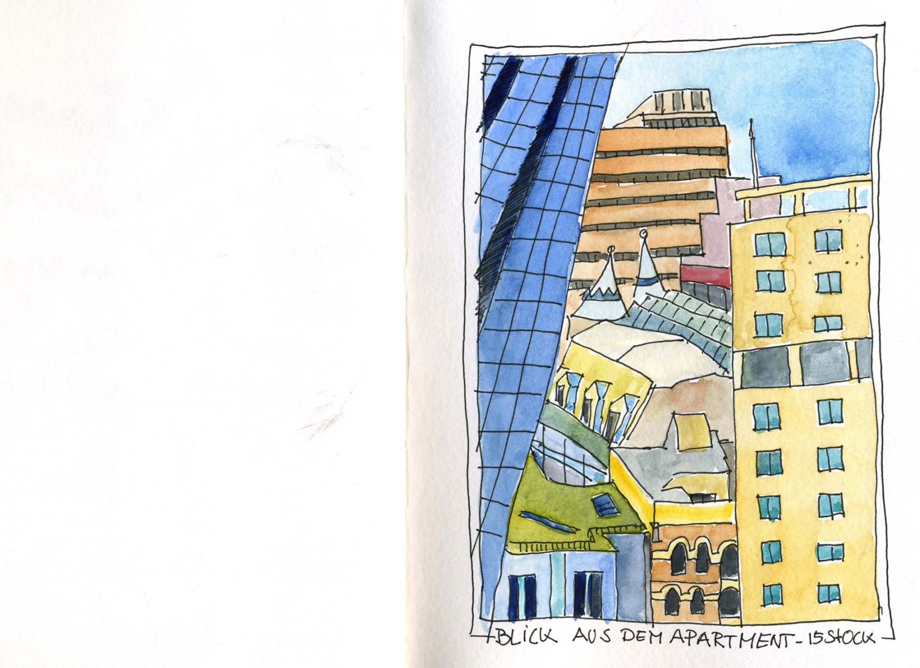 09 Melbourne - Der Blick aus dem Apartmentfenster