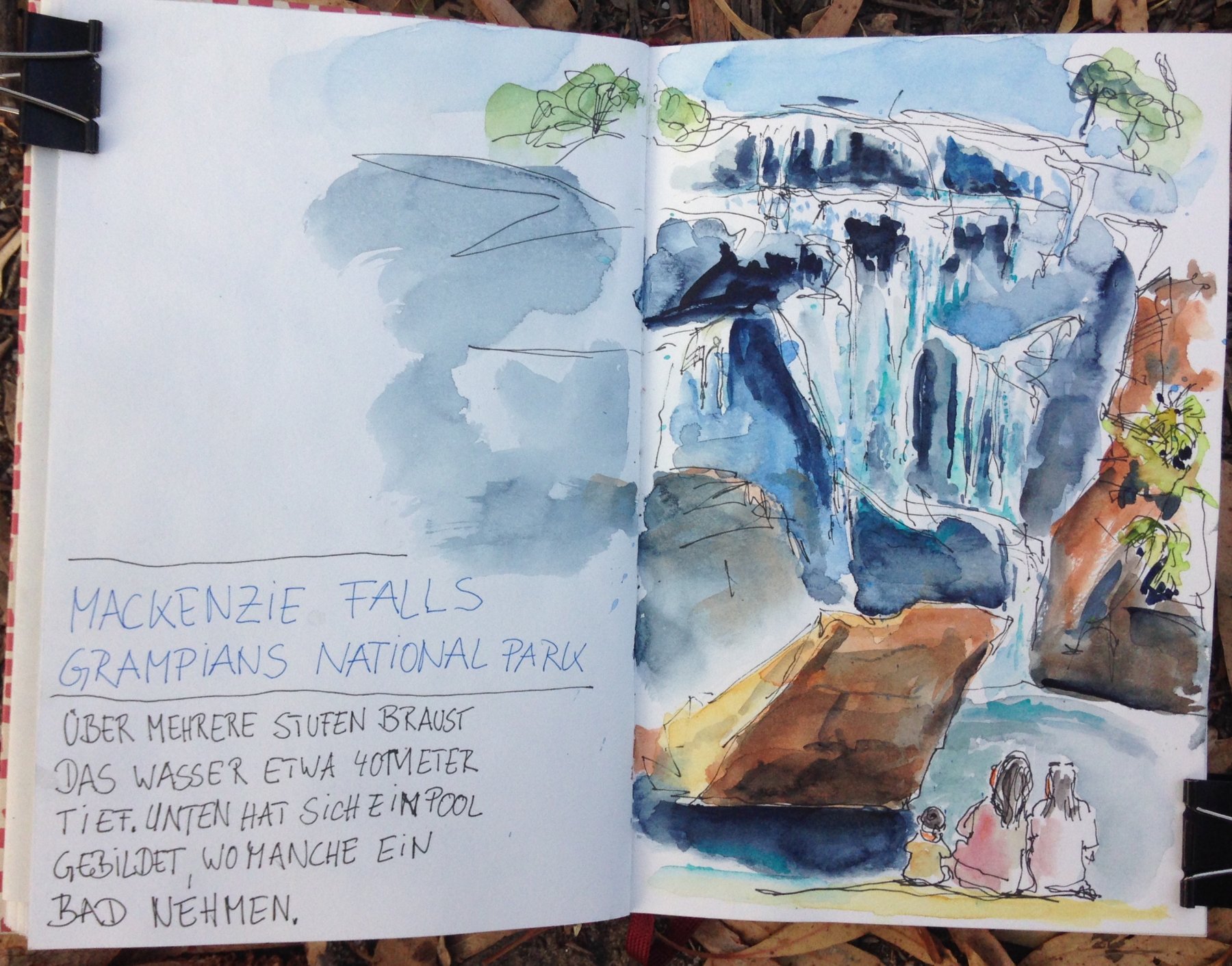 Plantschen am Mackenzie Wasserfall 