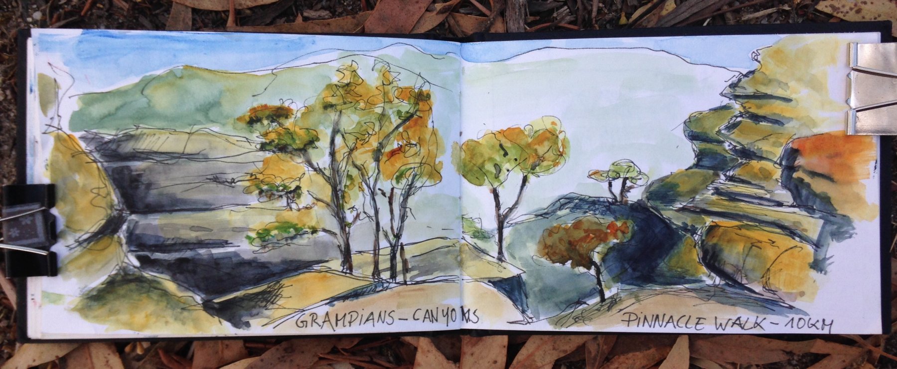 Kurze Pause beim Pinnacle Walk - Canyon 