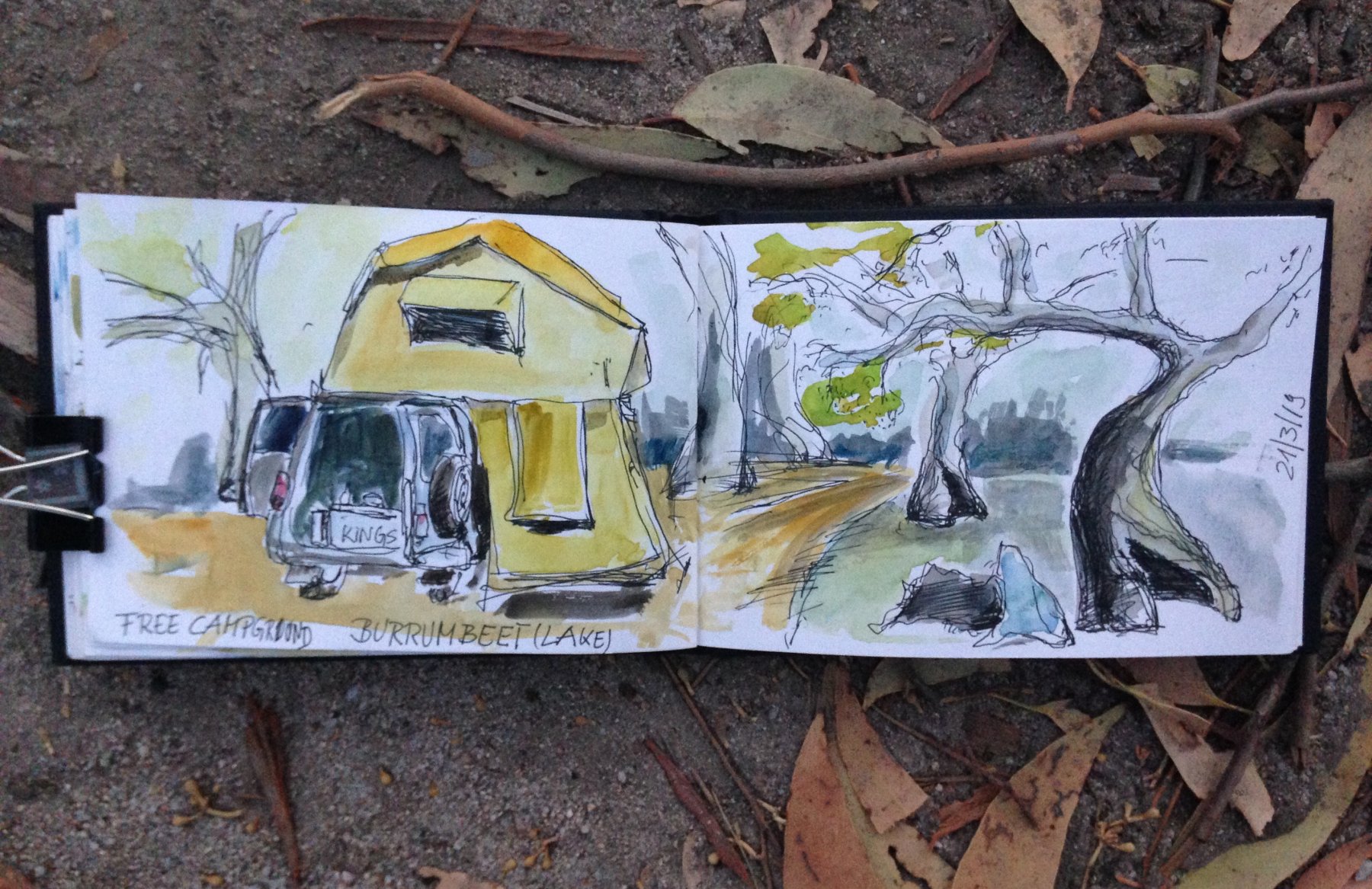 Morgens schnell vor der Abfahrt - Free Campground Lake Burrumbeet