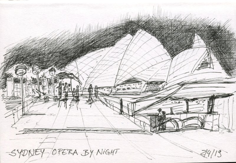 Sydney - Opera im Abendlicht