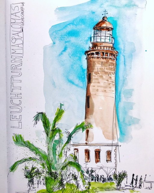 Leuchtturm am Strand von Maspalomas 