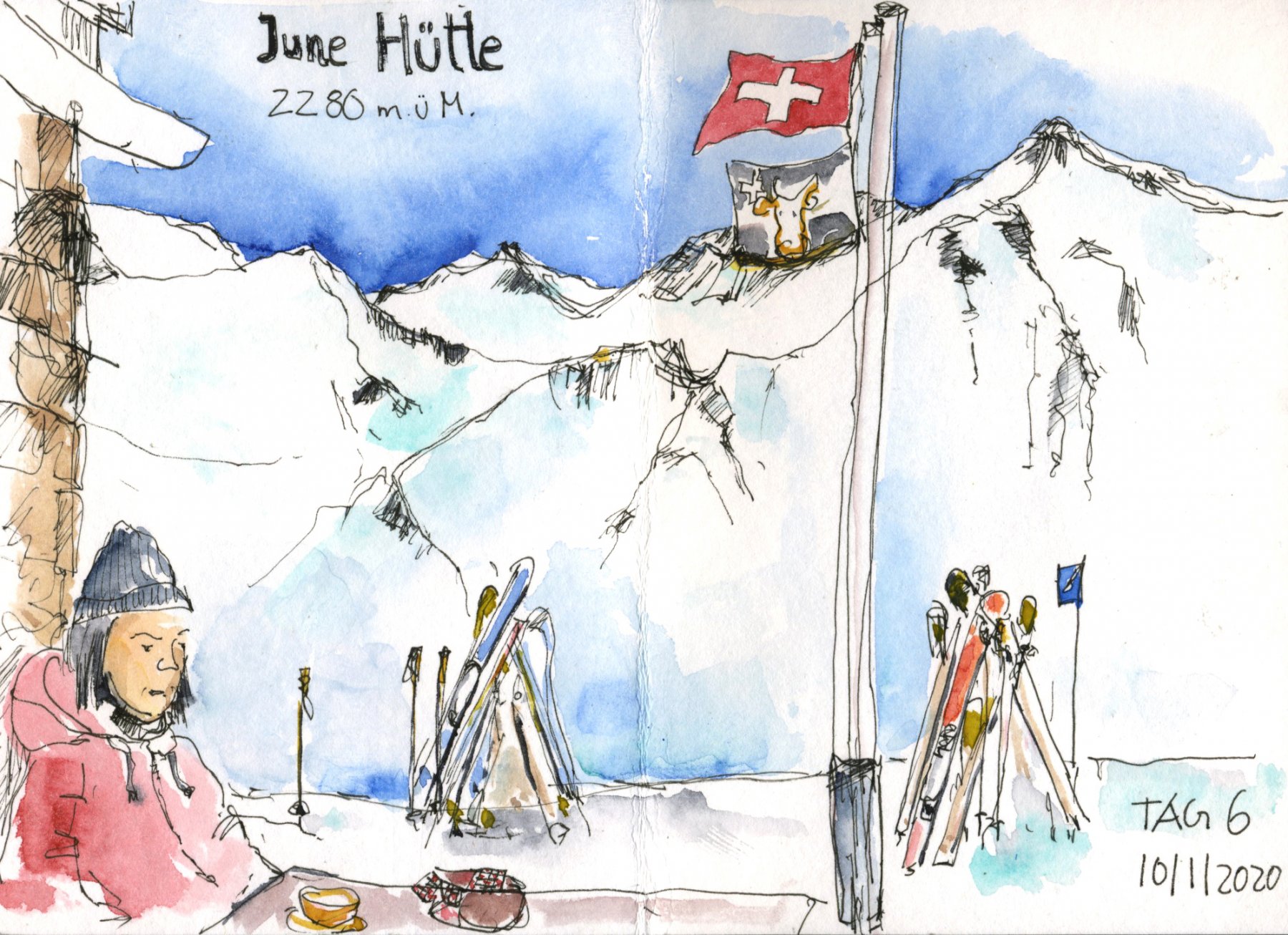 Tag 6 June Hütte