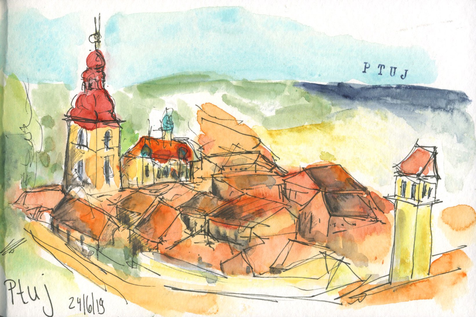 Ptuj - Blick über die Stadt