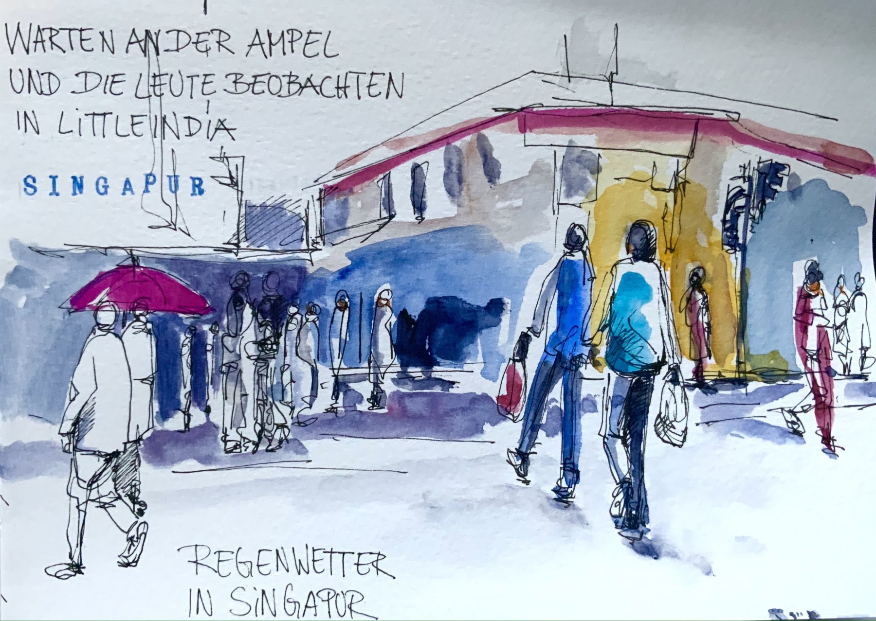 Auch in Singapur regnet es... wenn man live dabei ist.