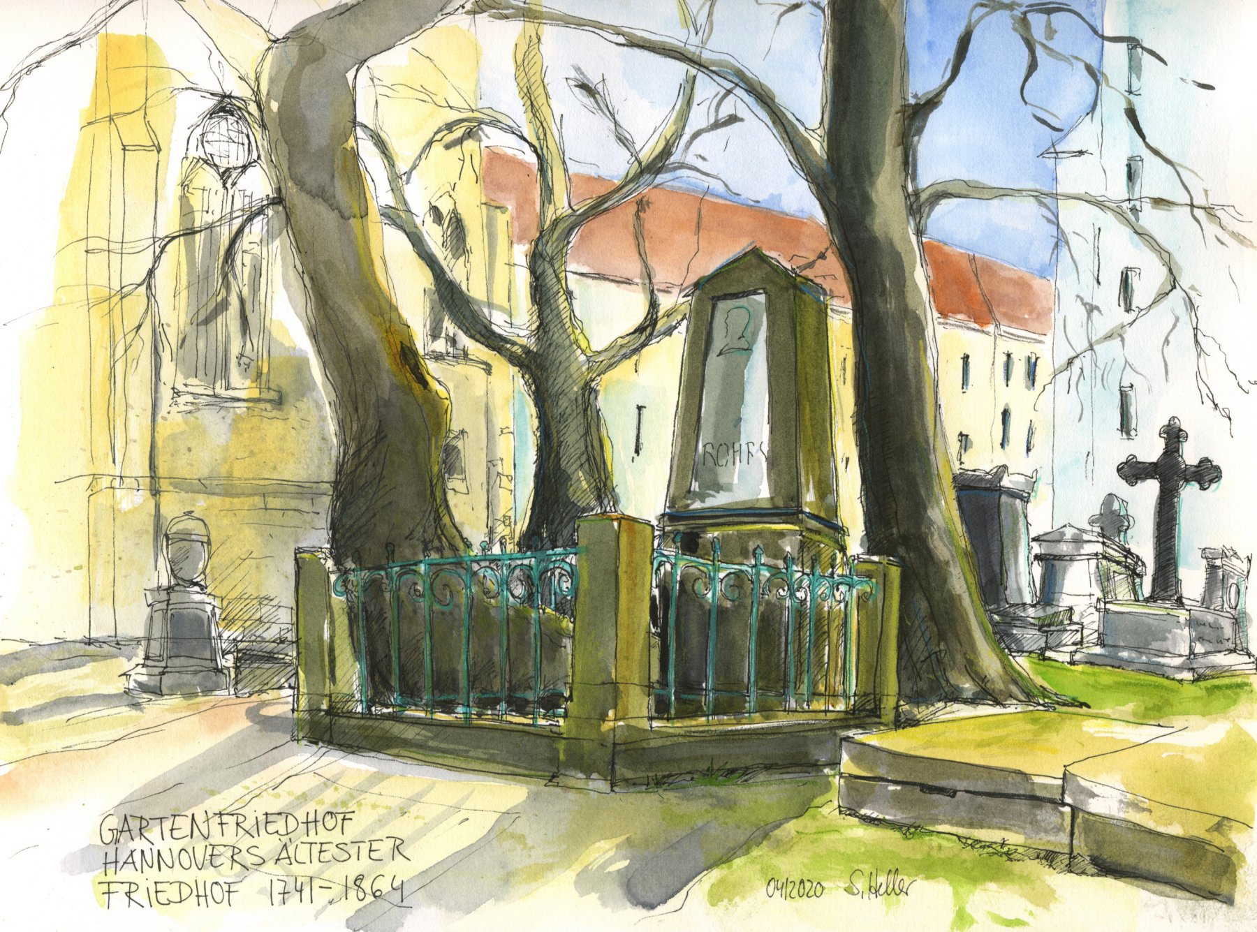 ©Gartenfriedhof 4:2020 Fabriano 23x30cm