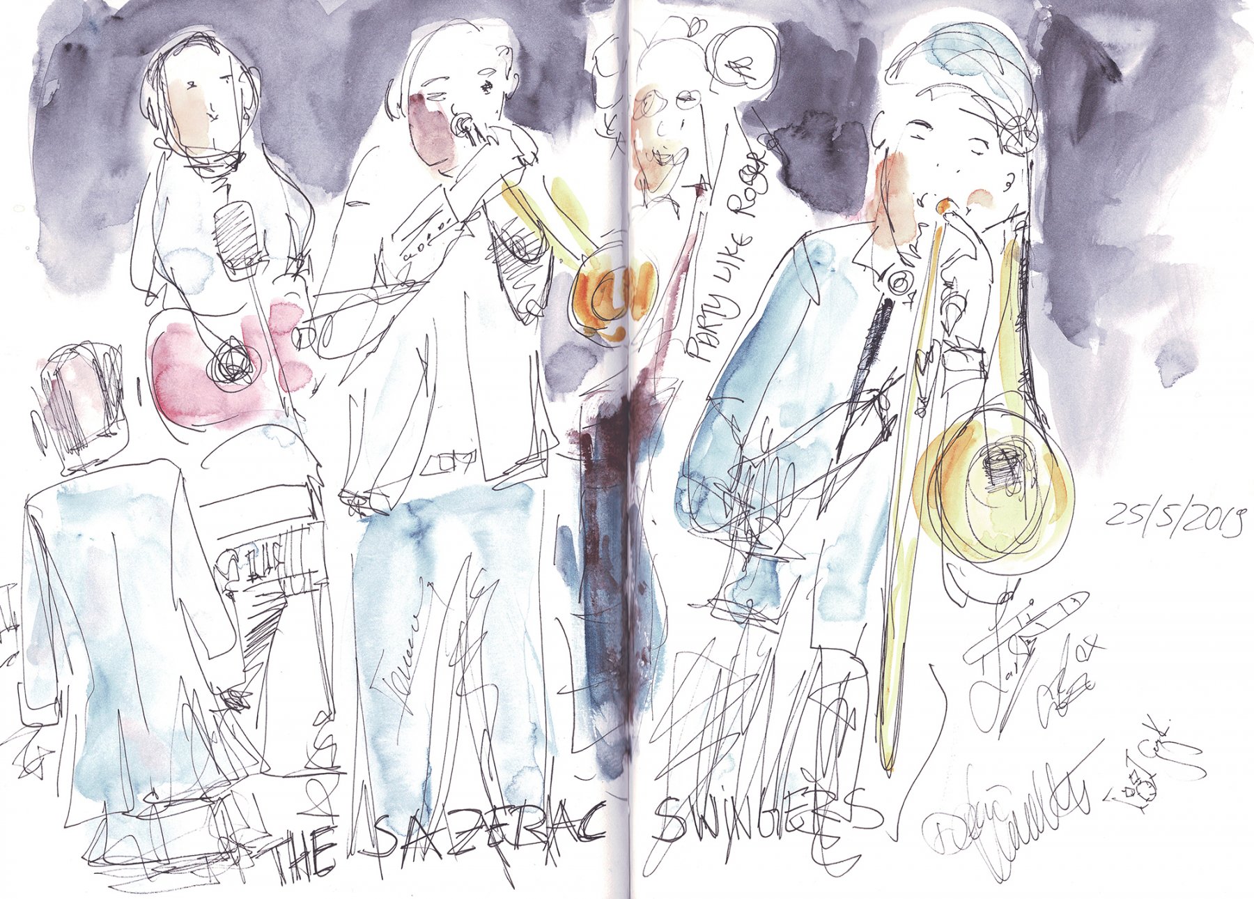 The Sazerac Swingers, Skizzenbuch A4, 25.5.2019