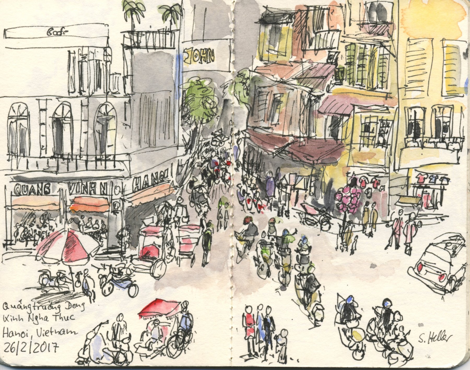 08 Vietnam, Platz in Hanoi, 2017