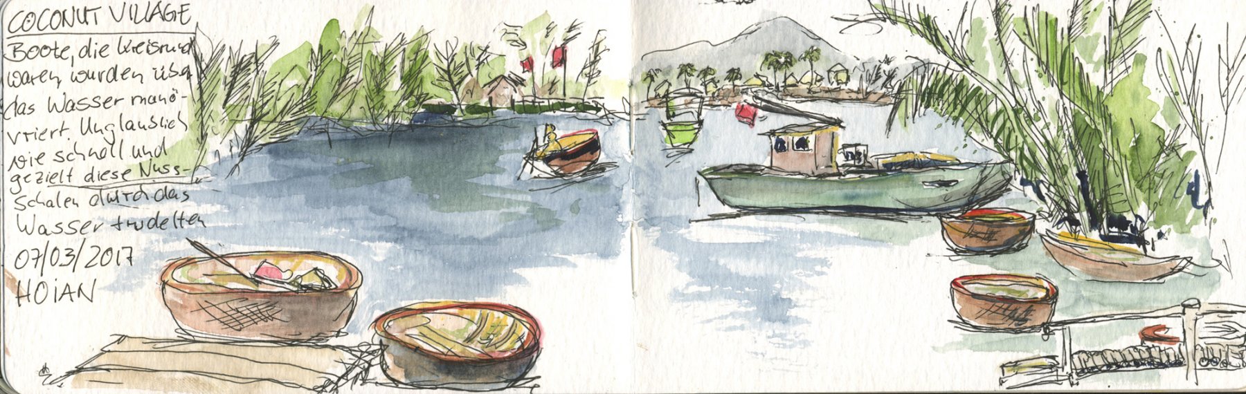 12 Vietnam, Hoian, Coconut Village, 2017, Moleskine, 14 x 9,3 cm
