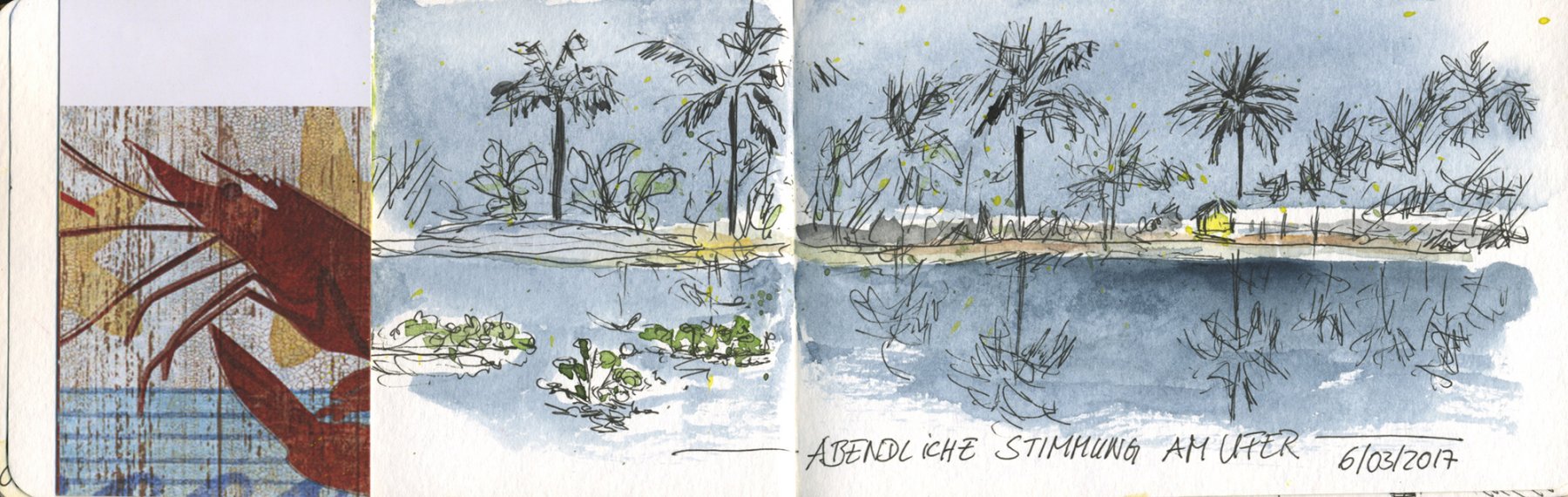 14 Vietnam, Hoian, Abendstimmung, 2017, Moleskine, 14 x 9,3 cm