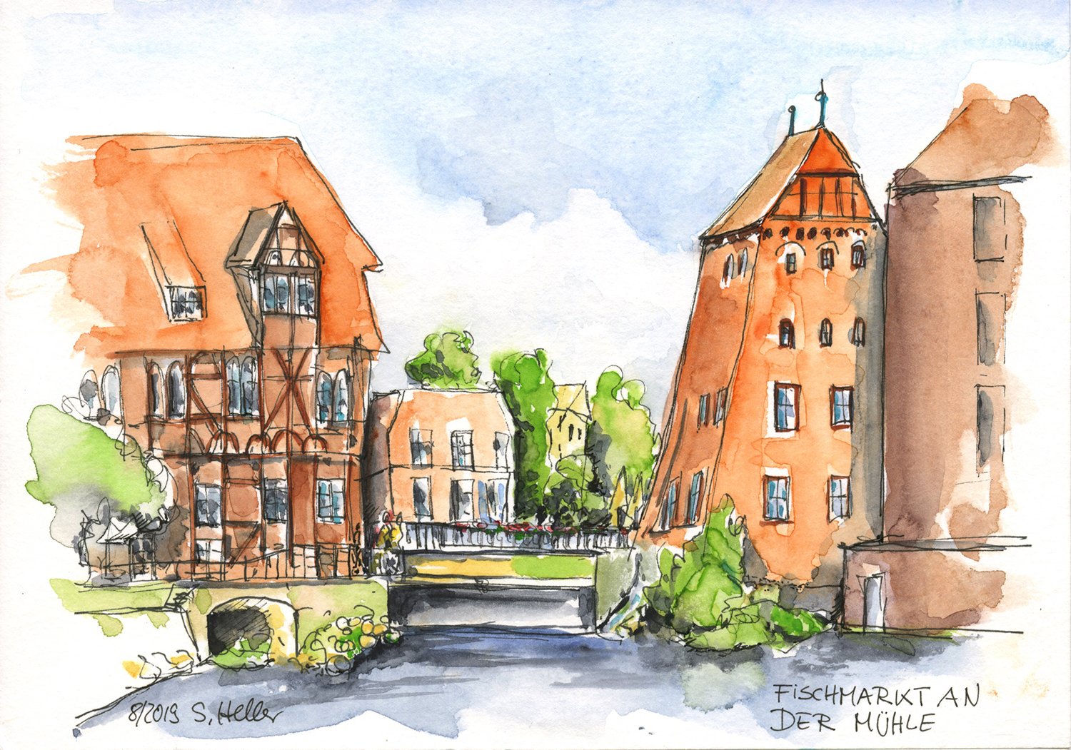 © Lüneburg - Stintmarkt, An Der Mühle, 20 x 15 cm