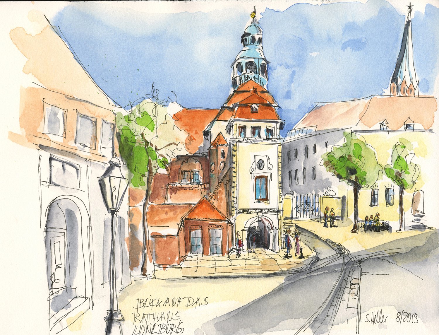 © Lüneburg - Rathaus-Seite, 27x20 cm