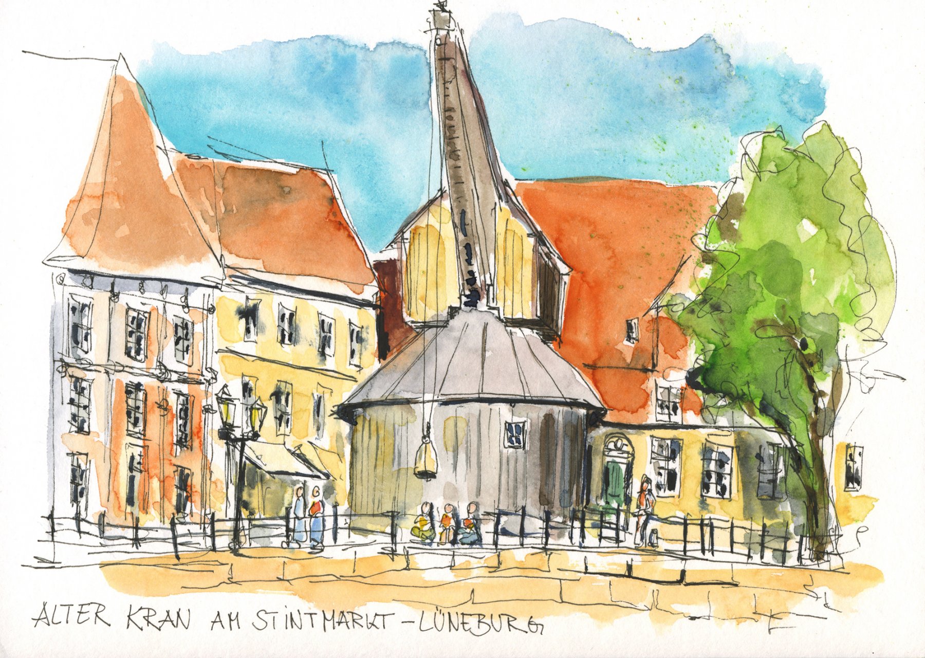 ©Alter Kran am Stintmarkt, 20x15 cm