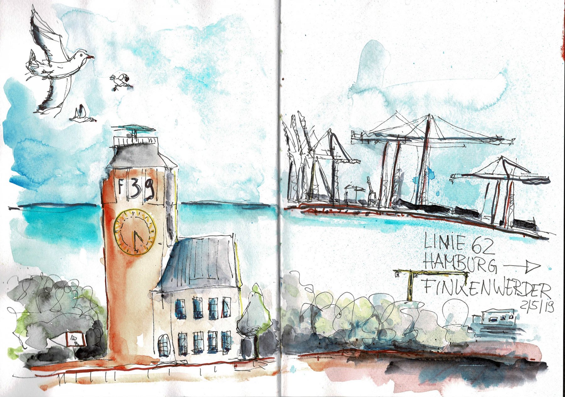 06 Ein Tag in HAMBURG - Mit der Fähre nach Finkenwerder 2