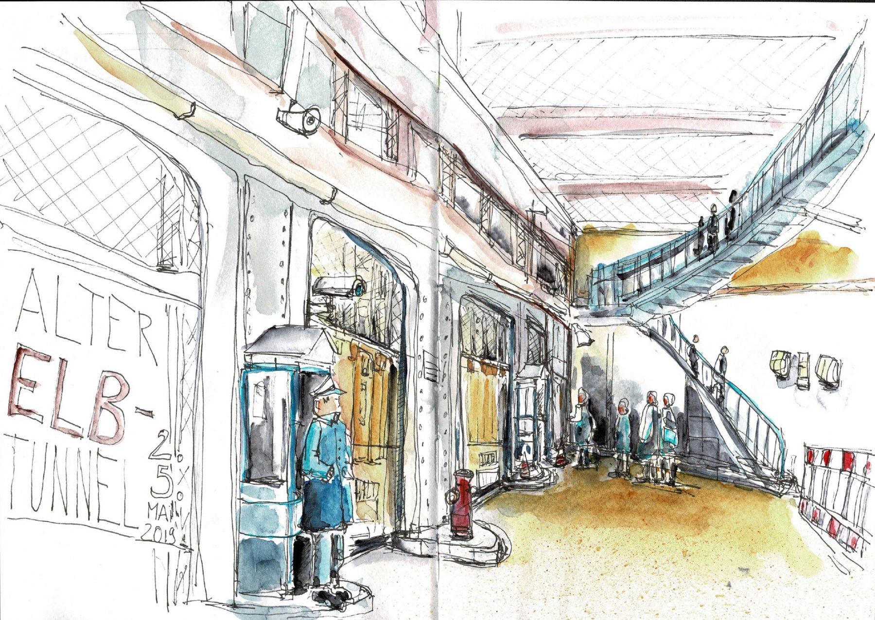 07 Ein Tag in HAMBURG - Alter Elbtunnel