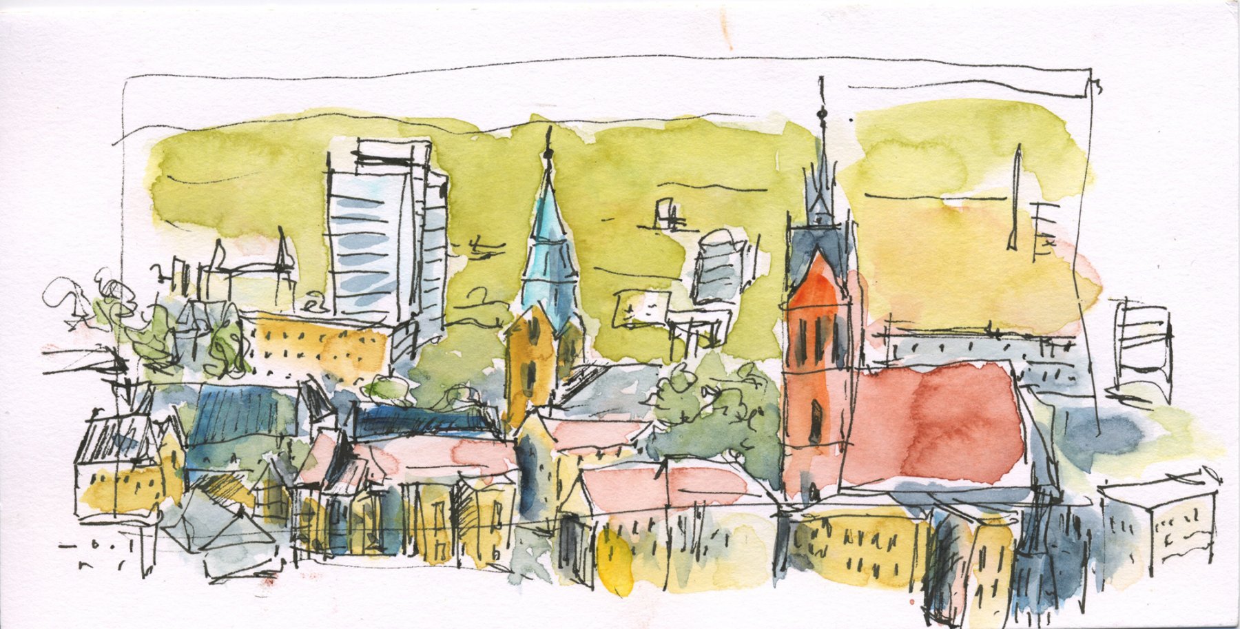 06 Rathausblick Postkarte###verschickt