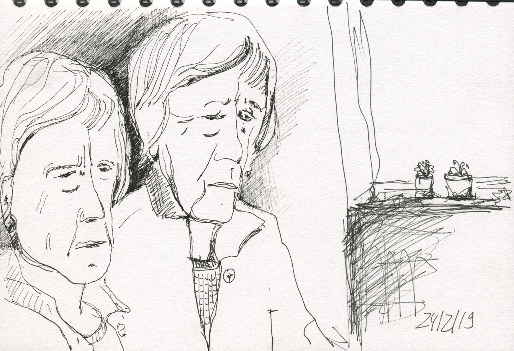 Alte Frau, Skizzenbuch