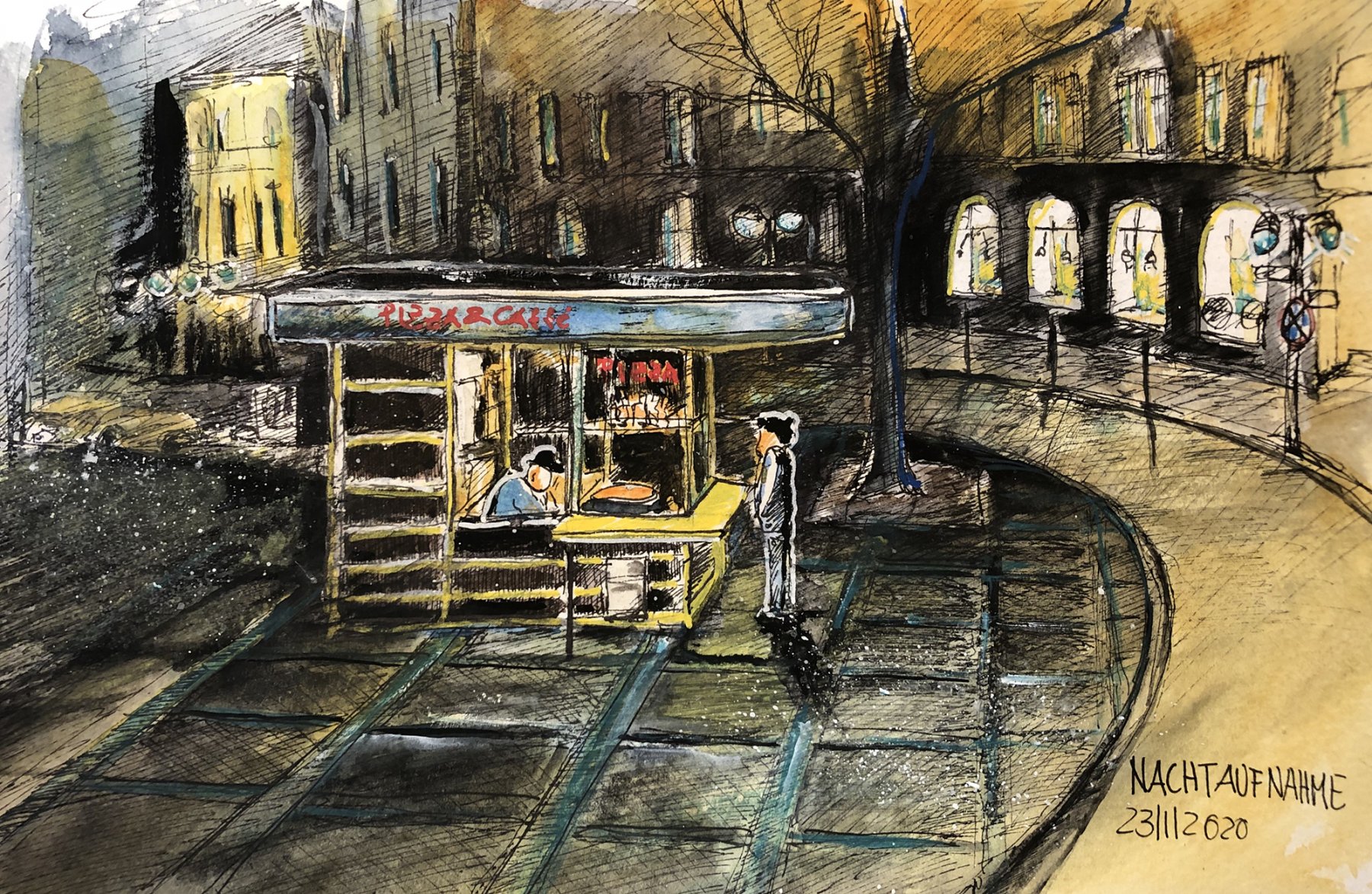 Nachtaufnahme, Skizzenbuch