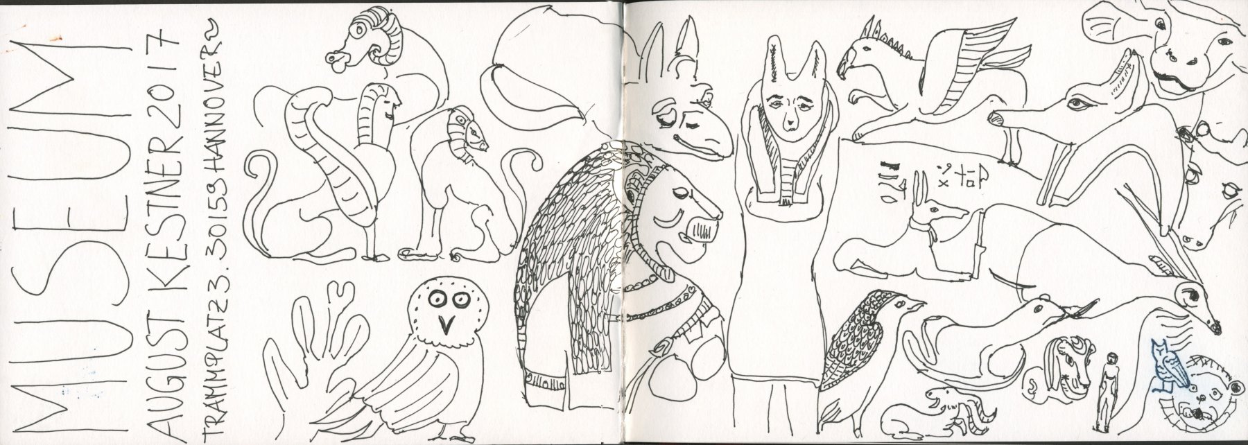 In der ägypt. Sammlung, Museum August Kestner 2017